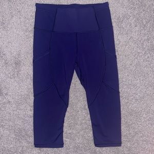 Lululemon Women's Fast As Light Cropped Leggings Size 6 Emperor Blue 🍋💜